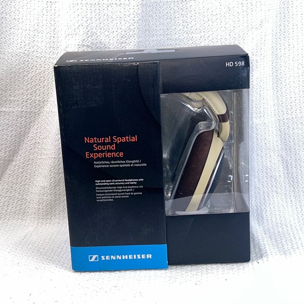 Sennheiser HD 598 Open-Back Audiophile Headphones Sealed New in Box Beige